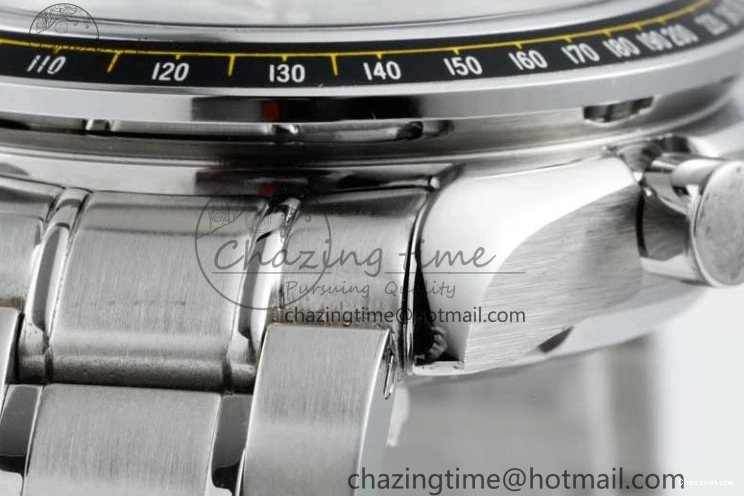 0405 Speedmaster Racing Master SS HKF Best Edition Black Dial on SS Bracelet A Versatile 7810